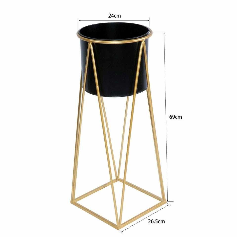 Metal Planter Stand With Plant Pot Flower Pot