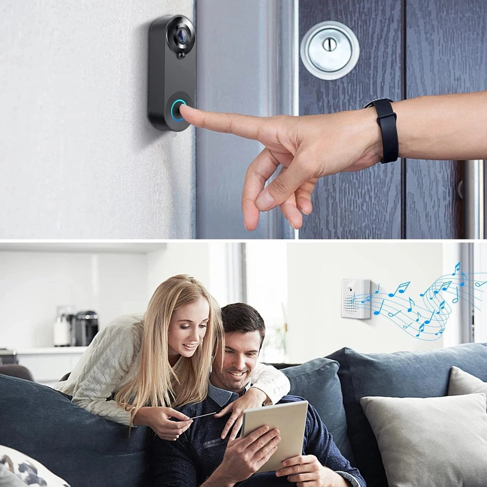 1080P Wireless Video Doorbell with Two - Way Audio Motion Detect & Night Vision HD