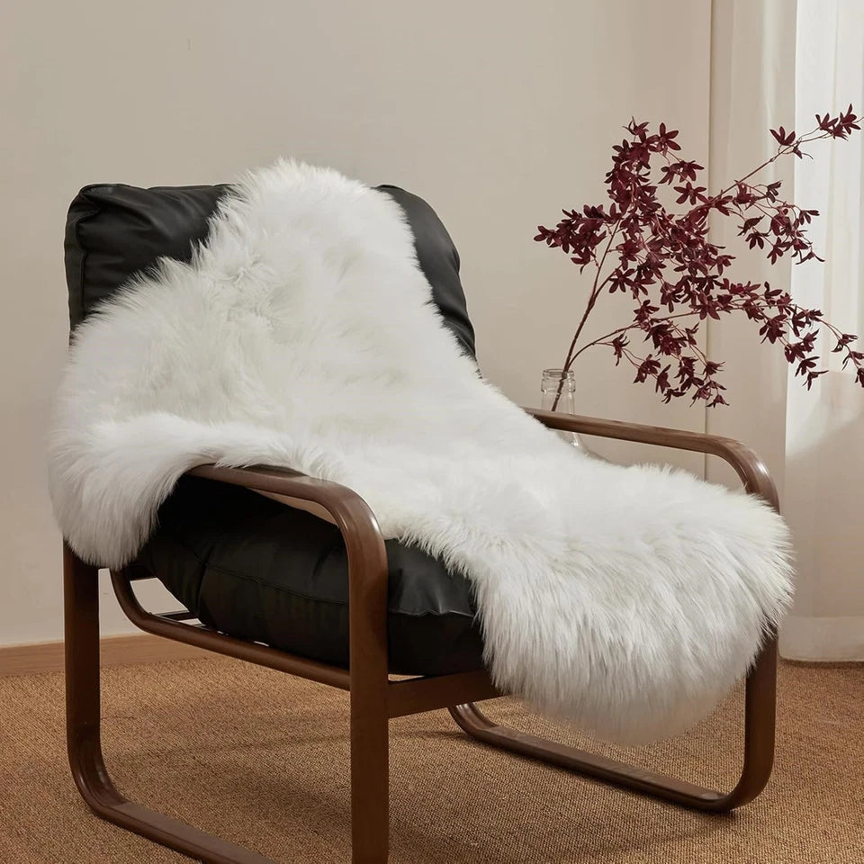 Large Faux Fur Sheepskin Rug Fluffy Mat Room Sofa Hairy Mat Shaggy Floor Carpet