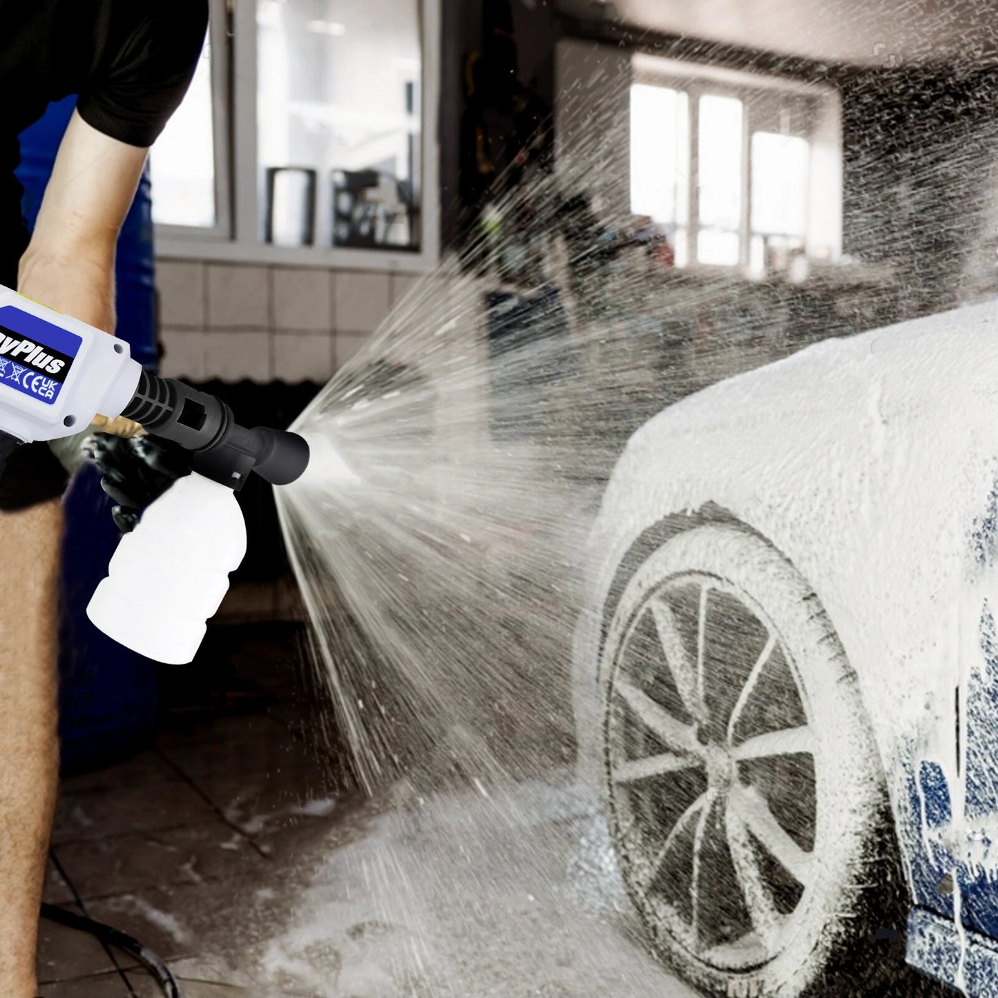 Portable Cordless Car High Pressure Washer Jet Water Wash Cleaner Gun Battery UK
