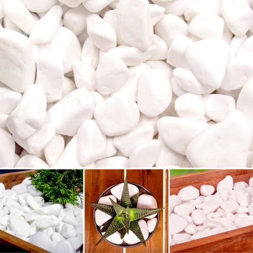 Decorative MARBLE EXTRA WHITE Stones / Pebbles HOME & GARDEN AQUARIUM 20-70 mm