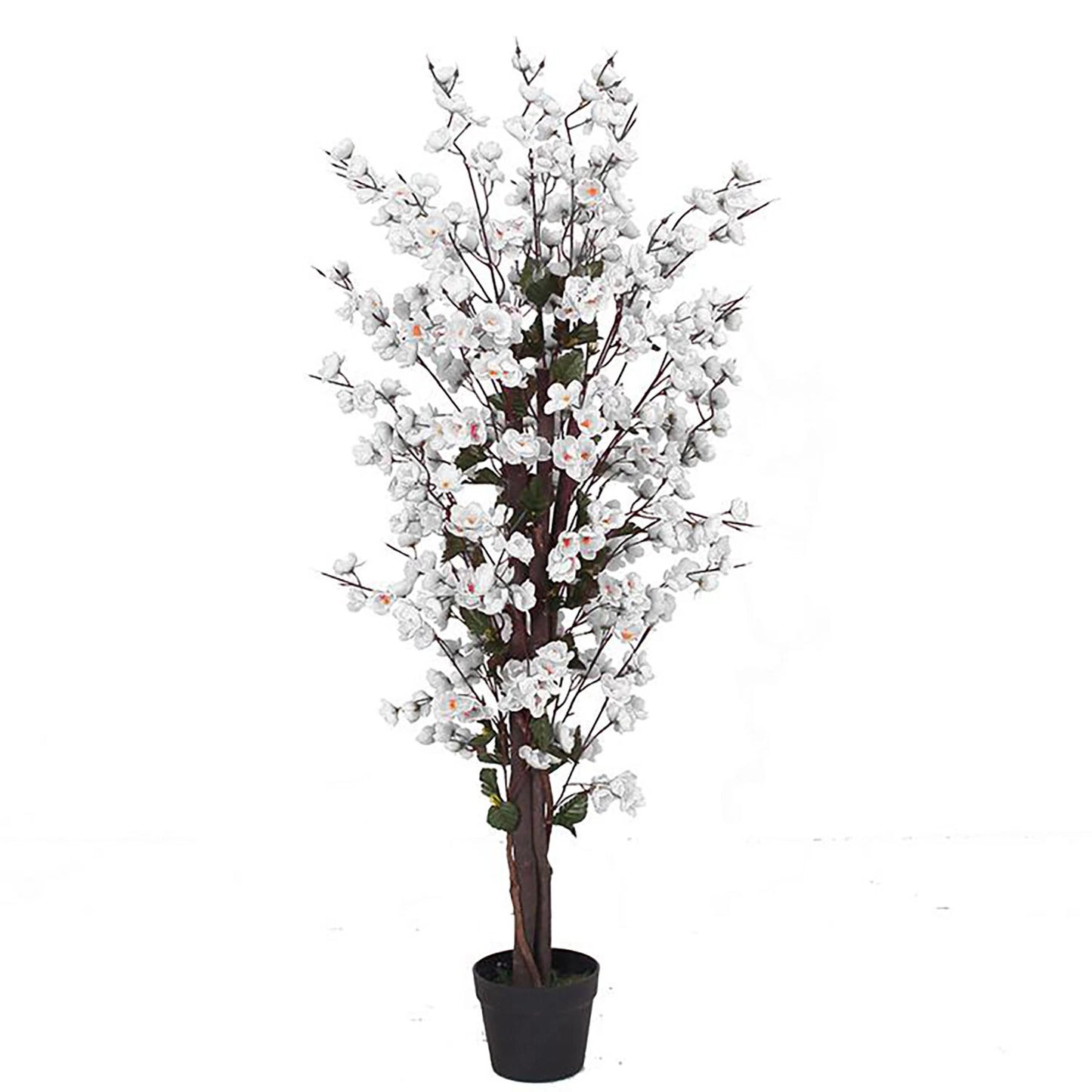 Artificial Blossom Tree Pink/White 120cm 4ft Realistic Faux House Plant Fully Potted
