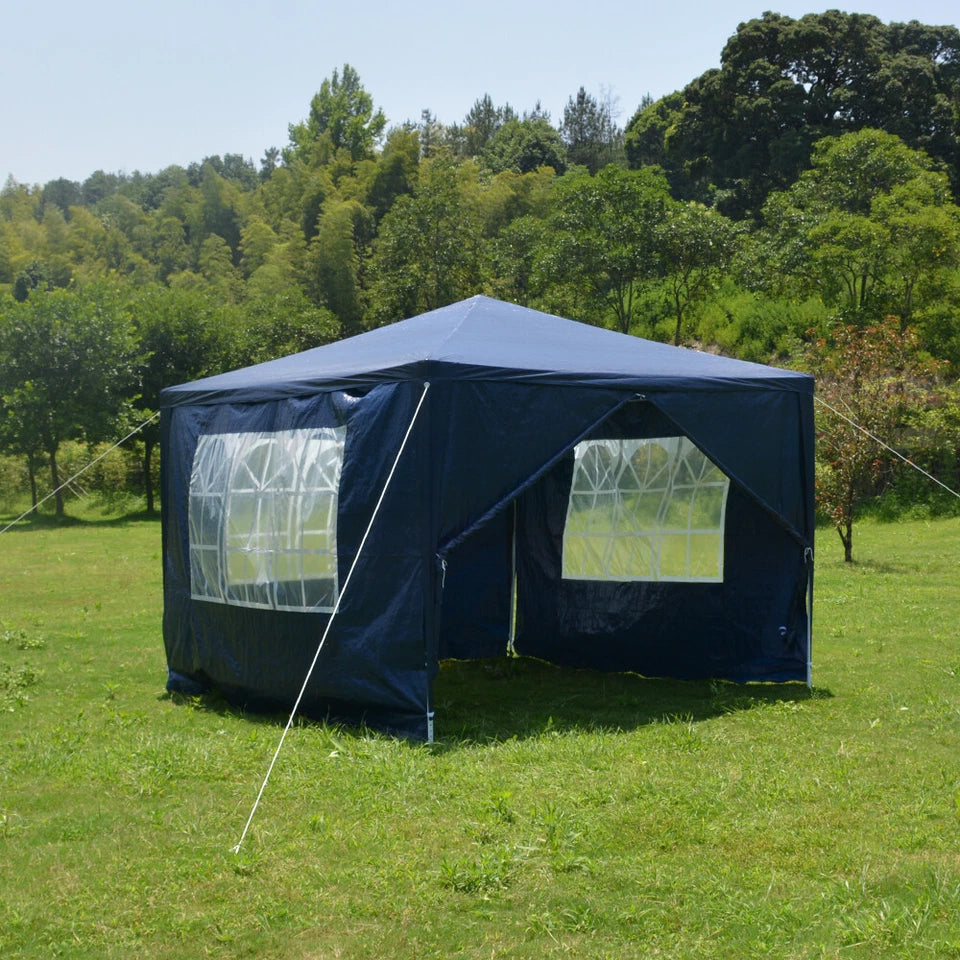 3x3m Waterproof Garden Outdoor PE Gazebo Marquee Canopy Party Tent