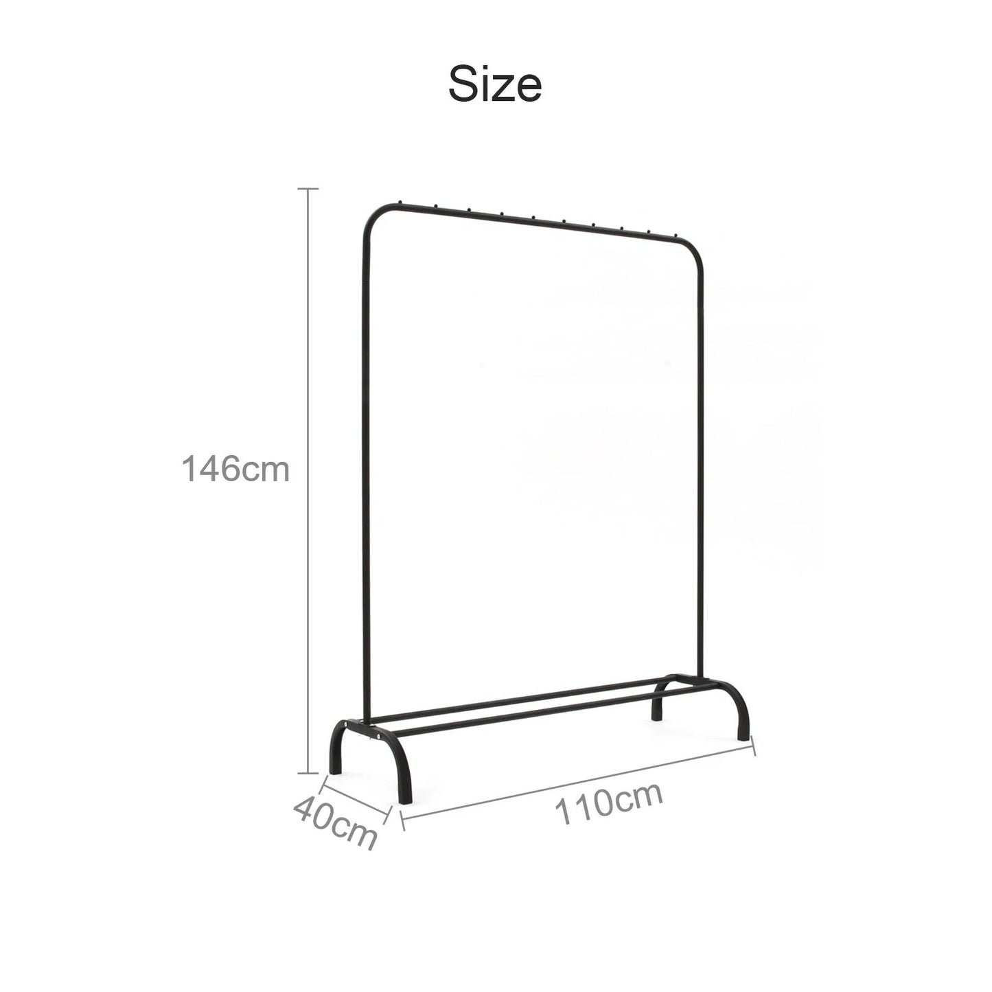 Heavy Duty Metal Clothes Rail Rack Garment Hanging Display Stand Storage Shelf
