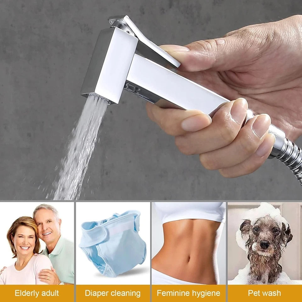Muslim Shower Mixer Kit, Hot and Cold Bidet Spray with Shattaf Sprayer