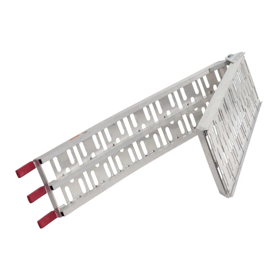 2 x Folding Loading Ramps - 2.2m 600kg Capacity Aluminium Van Trailer Loading
