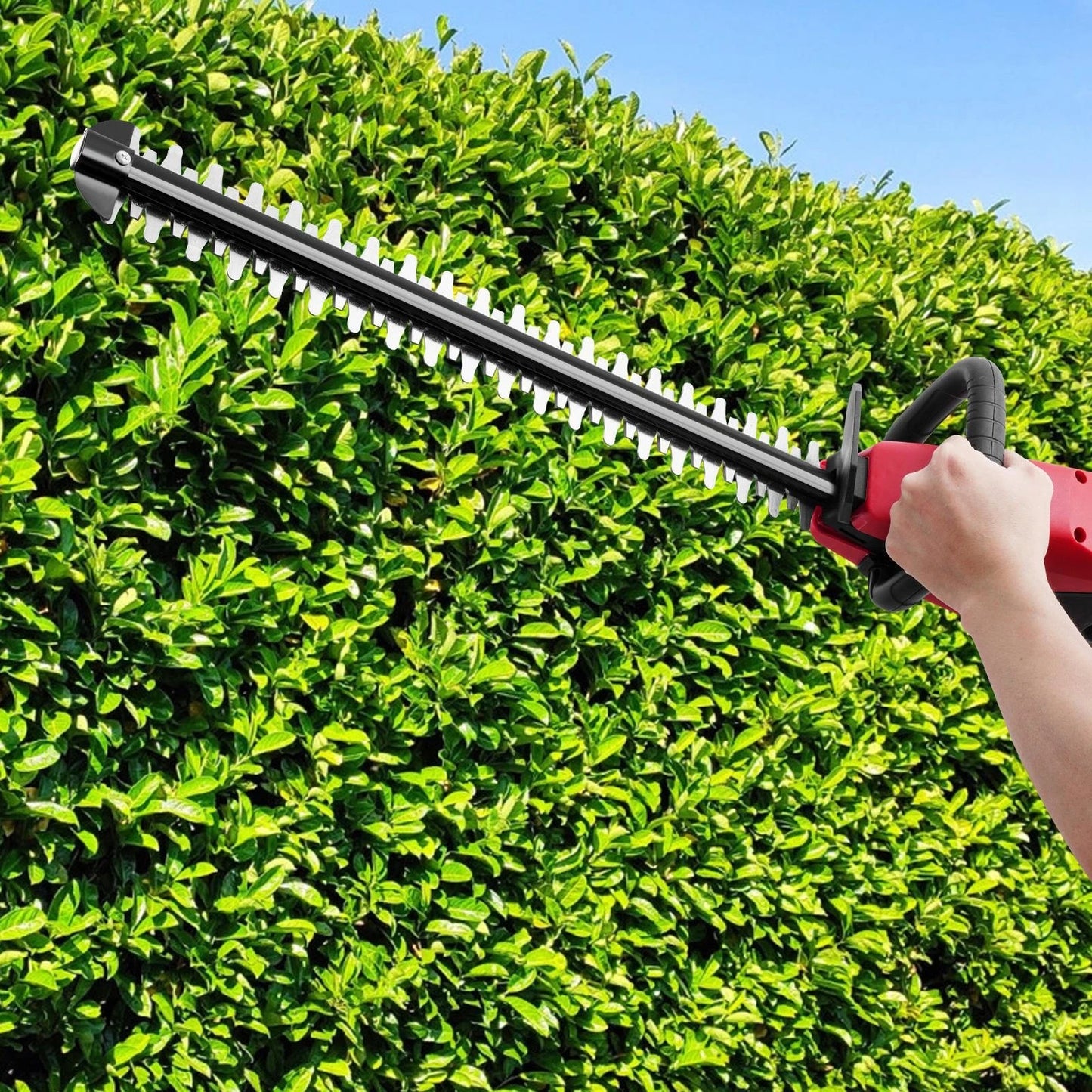 Electric Cordless Hedge Trimmer Tree Branch Cutter Tool with Battery & Charger