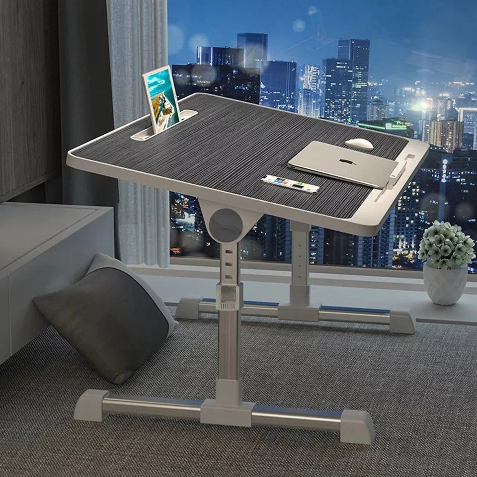 Folding Laptop Table Bed Tray Sofa Lap Desk Note book Stand Adjustable Height UK