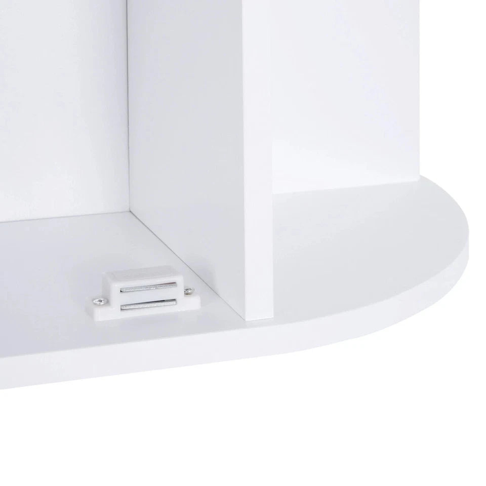 Wall Mounted Bathroom Cabinet with Mirror Single Door Storage Shelves
