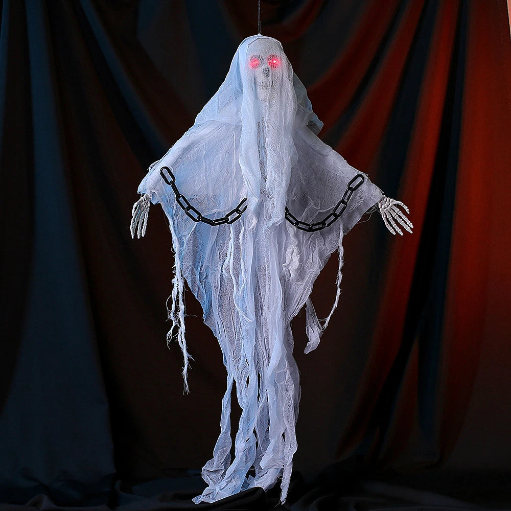 Faceless Ghost Light Up Animatronic Ghost - Halloween Decoration Prop (2 Pack)