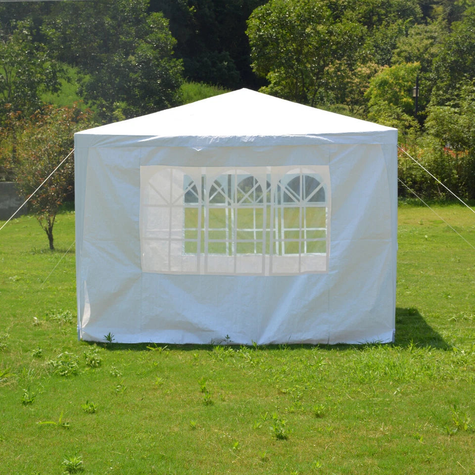 3x3m Waterproof Garden Outdoor PE Gazebo Marquee Canopy Party Tent