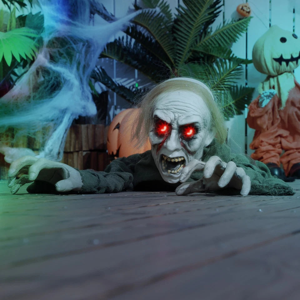 167 cm Halloween Crawling Zombie, Outdoor Animated Prop