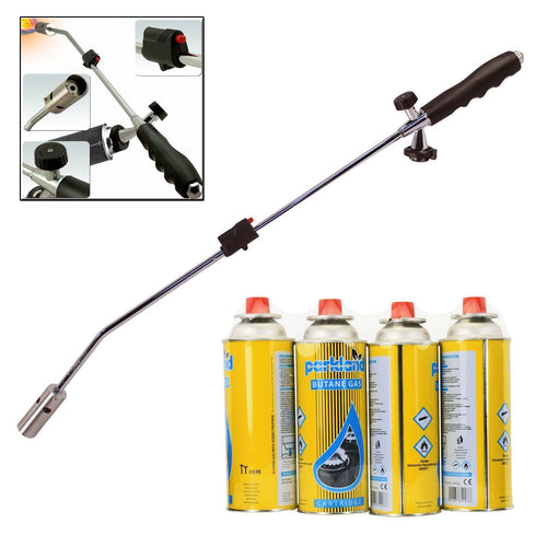 Gas Burner Blaster Weed Wand Blowtorch Garden Torch Weeds Killer & Gas Refills