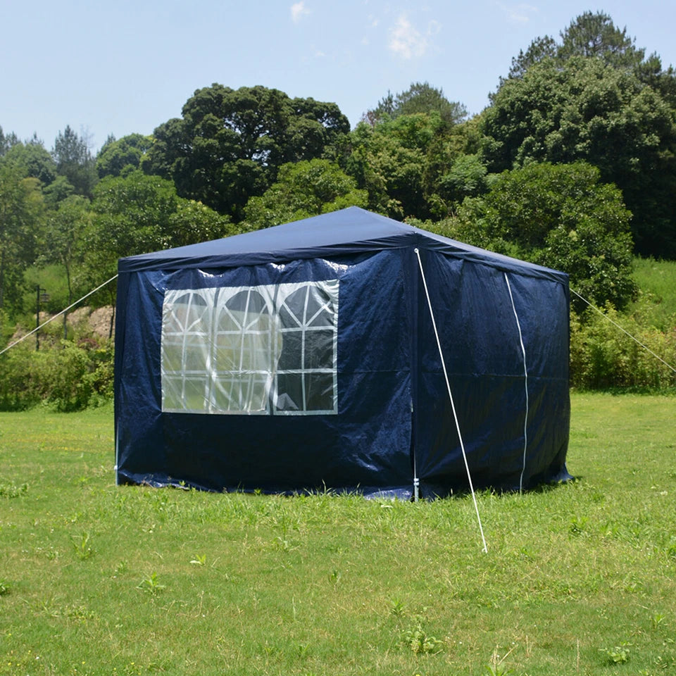3x3m Waterproof Garden Outdoor PE Gazebo Marquee Canopy Party Tent