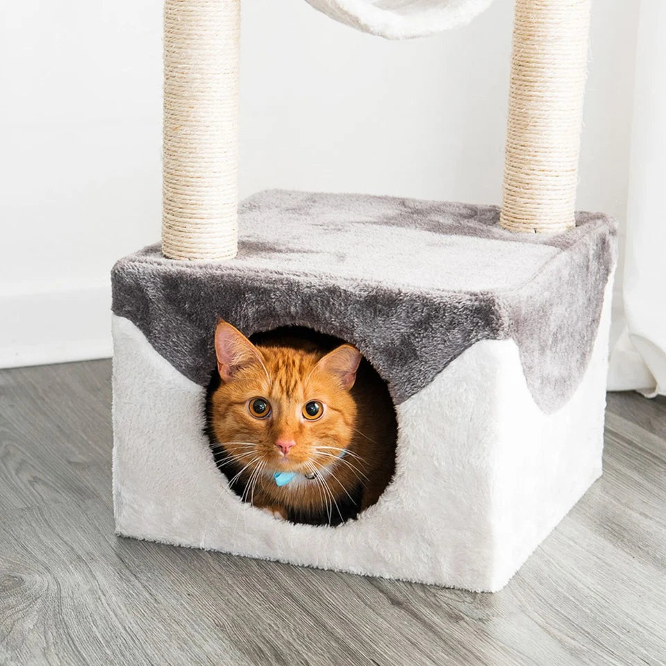 Cat Tree Scratching Tower House Activity Center Post Climbing Hammock