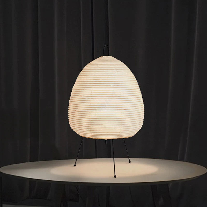 Japanese Design Paper Table Lamp Tripod Rice Paper Table UK Plug