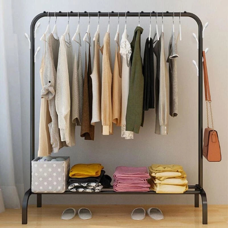 Heavy Duty Metal Clothes Rail Rack Garment Hanging Display Stand Storage Shelf