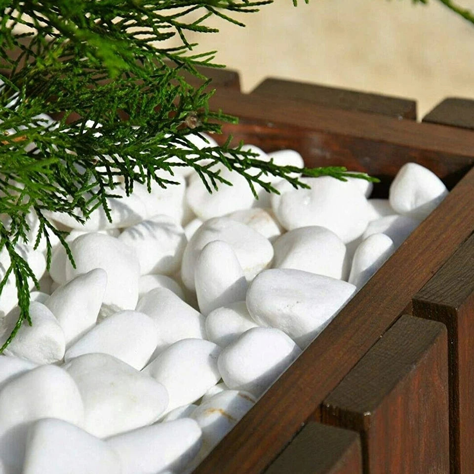 Decorative MARBLE EXTRA WHITE Stones / Pebbles HOME & GARDEN AQUARIUM 20-70 mm