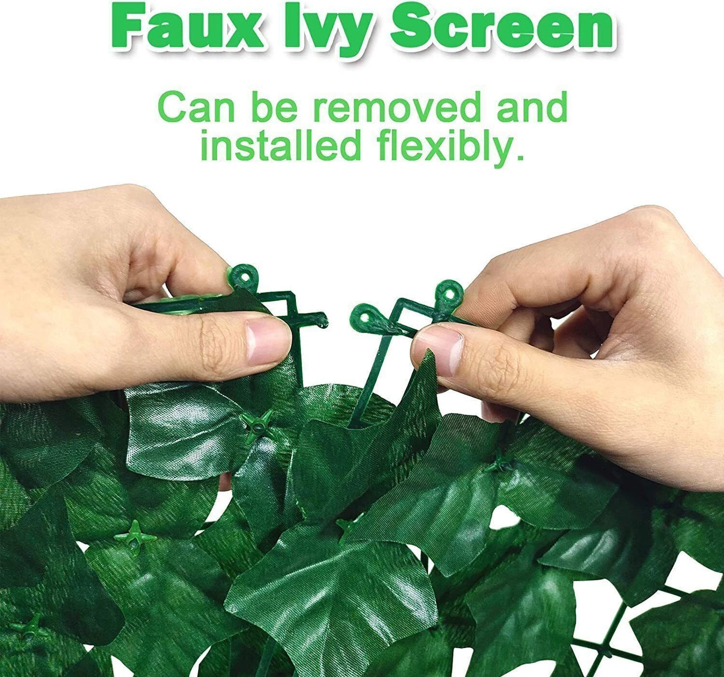 Artificial Hedge Fake Ivy Leaf Garden Fence Privacy Screening Roll Wall Panel 18x2m