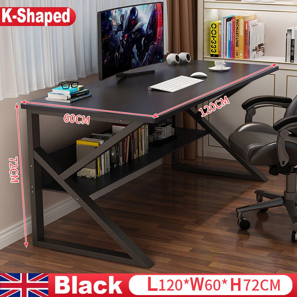 Computer Desk Laptop Pc Study Table Office Desk Home Furniture Workstation Shelf