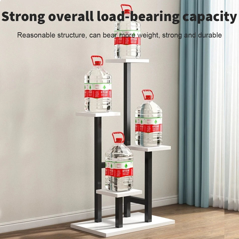 4 Tier Metal Plant Stand Indoor Outdoor Garden Flower Pot Shelf Display Rack UK