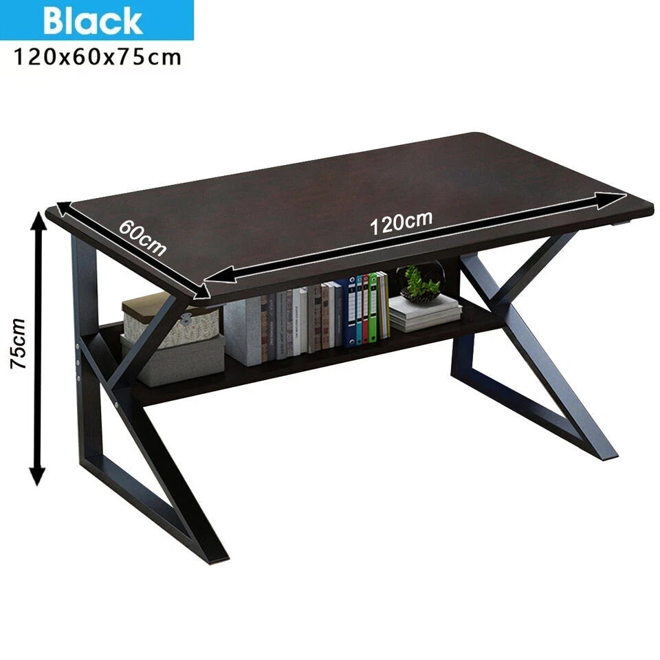 Computer Desk Laptop Pc Study Table Office Desk Home Furniture Workstation Shelf