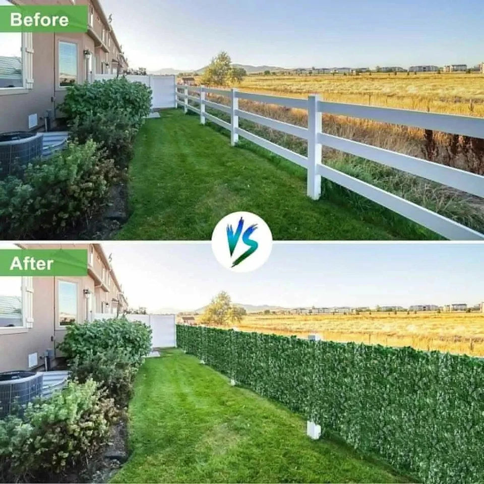3M Artificial Garden Fence Hedge Ivy Leaf Wall Privacy Balcony Screening Trellis