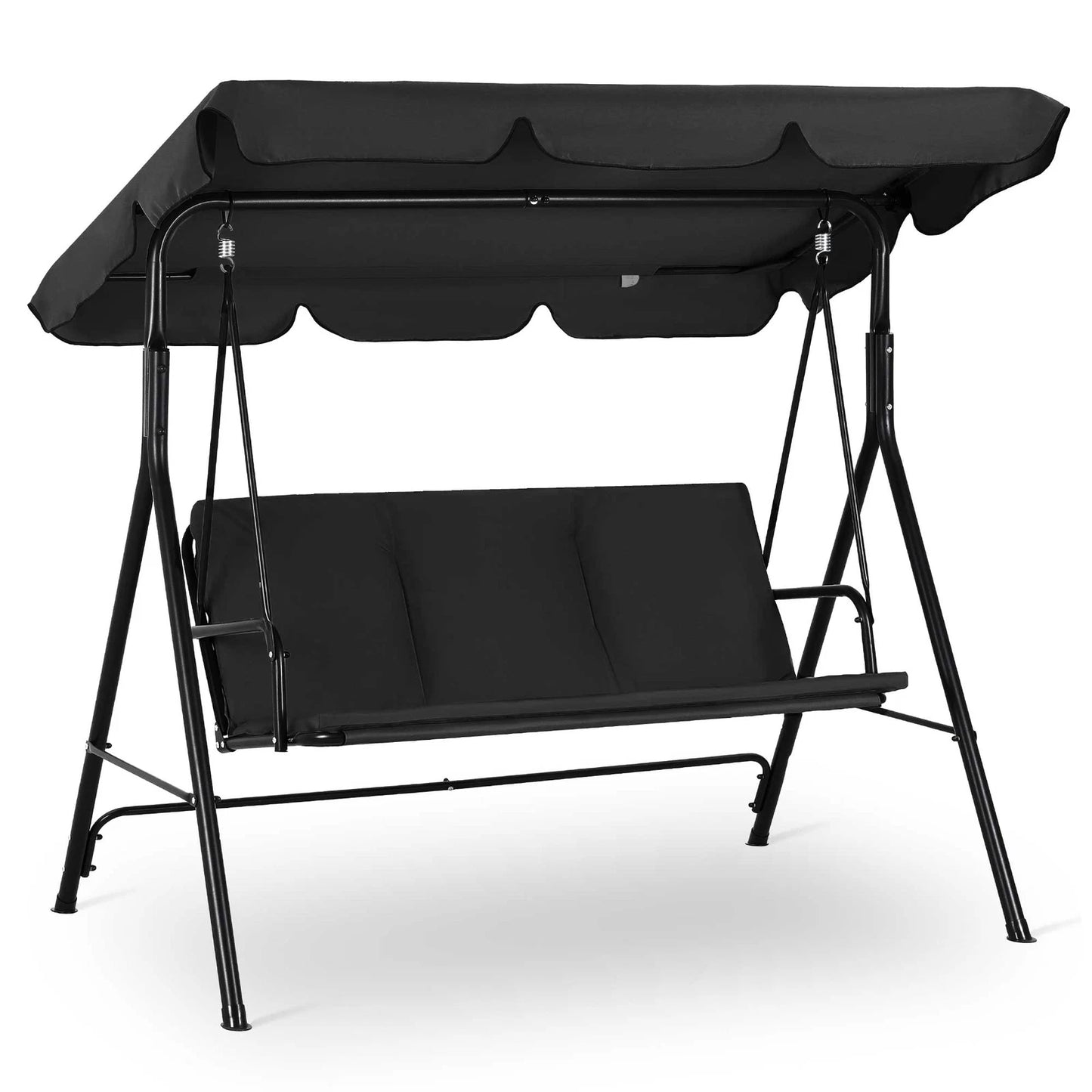 Garden Hammock Swing Chair 3 Seater Bench Canopy Patio Cushion Outdoor Strattore