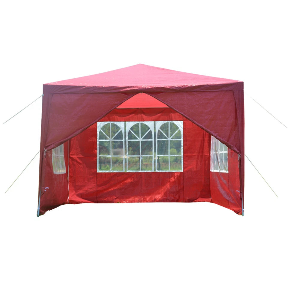 3x3m Waterproof Garden Outdoor PE Gazebo Marquee Canopy Party Tent