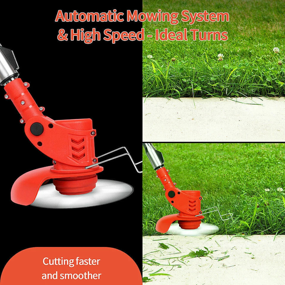 Electric Strimmer Grass Trimmer Weed Cutter Garden Edger 21V Cordless 2 Battery