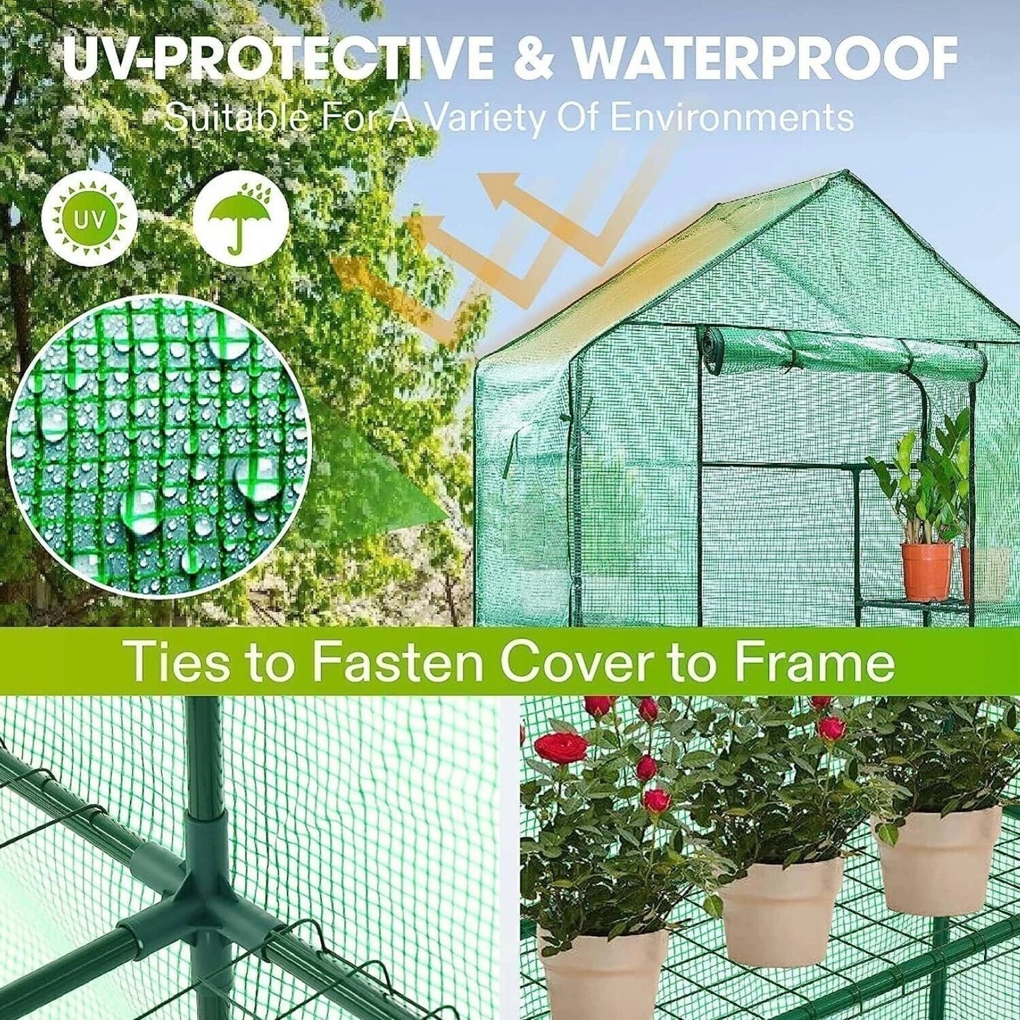 Replacement Spare PE Cover for Walk In Greenhouse Green House Garden