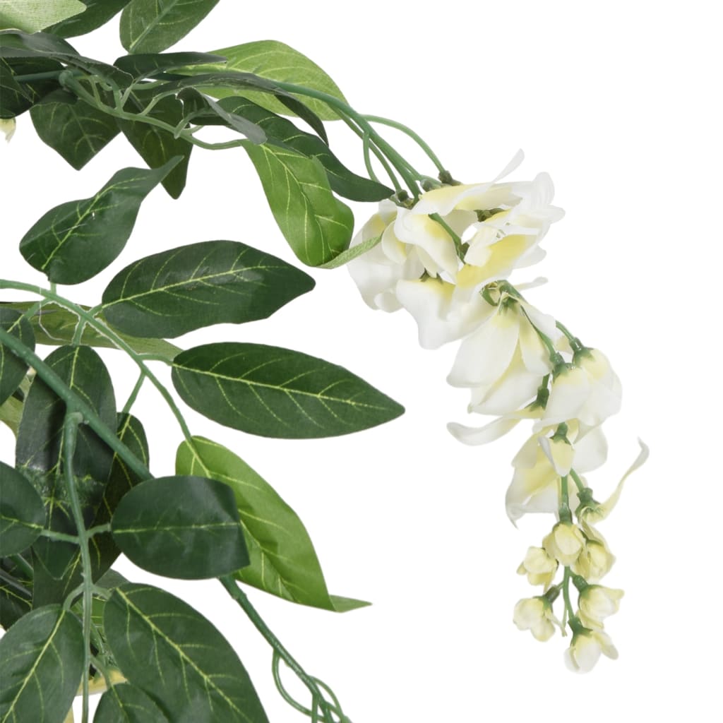 Artificial Wisteria Tree Artificial Plant 840 Leaves Green and White