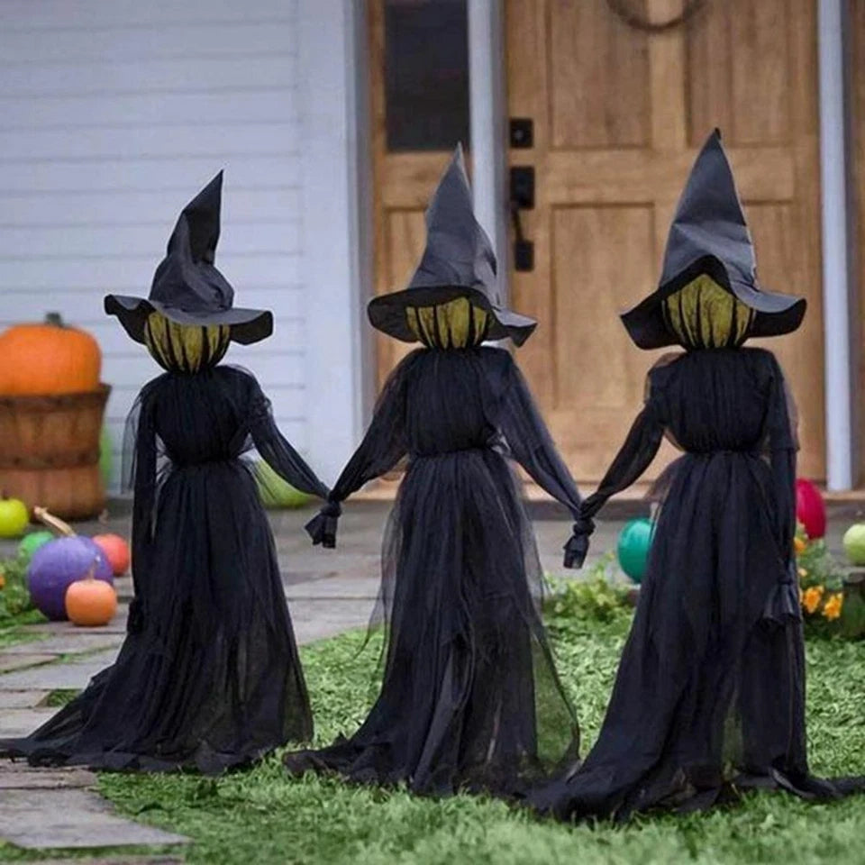 LightUp Witches Screaming Halloween Party Outdoor Decor