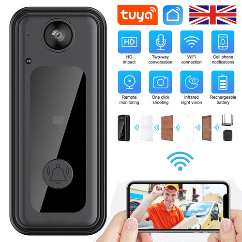 Wireless WiFi Smart Video Doorbell Phone Security Camera Door Ring Intercom Bell