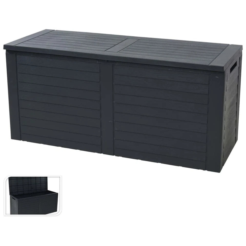 240L Large Outdoor Storage Box Garden Patio Plastic Chest Lid Container