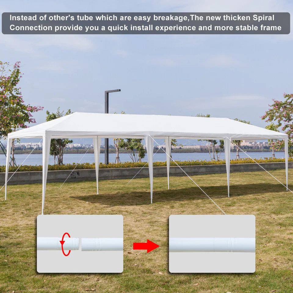 3x9m Outdoor Garden Gazebo Wedding Party Tent Canopy Marquee