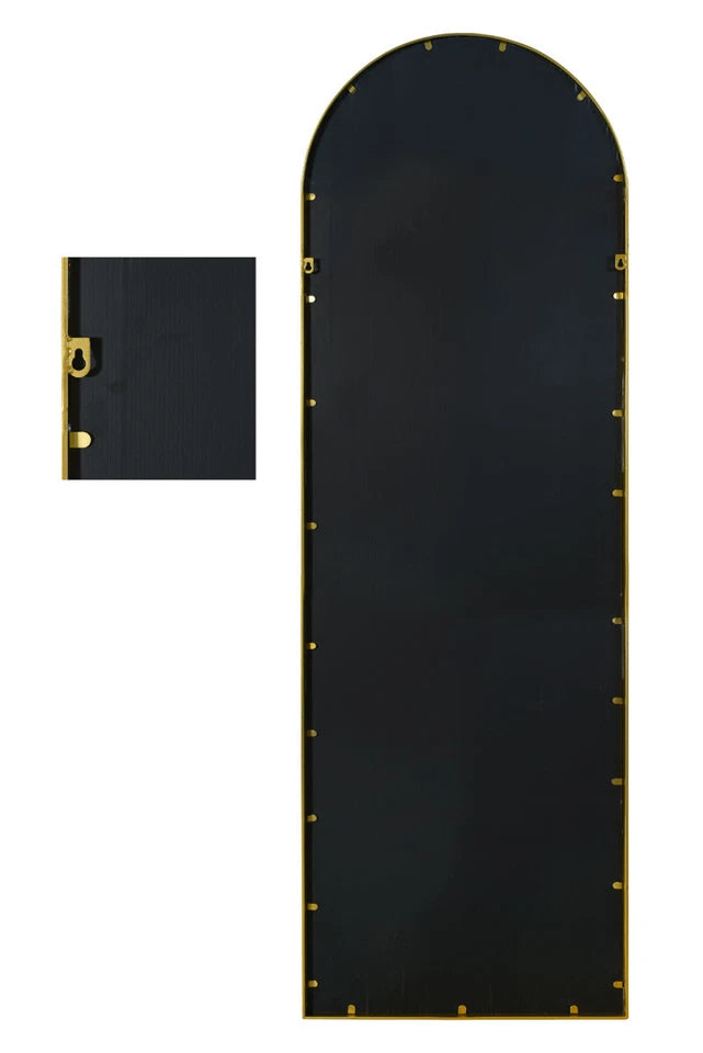 The Arcus New Extra Large Gold Framed Arched Mirror - 71" X 24" 180 x 60cm