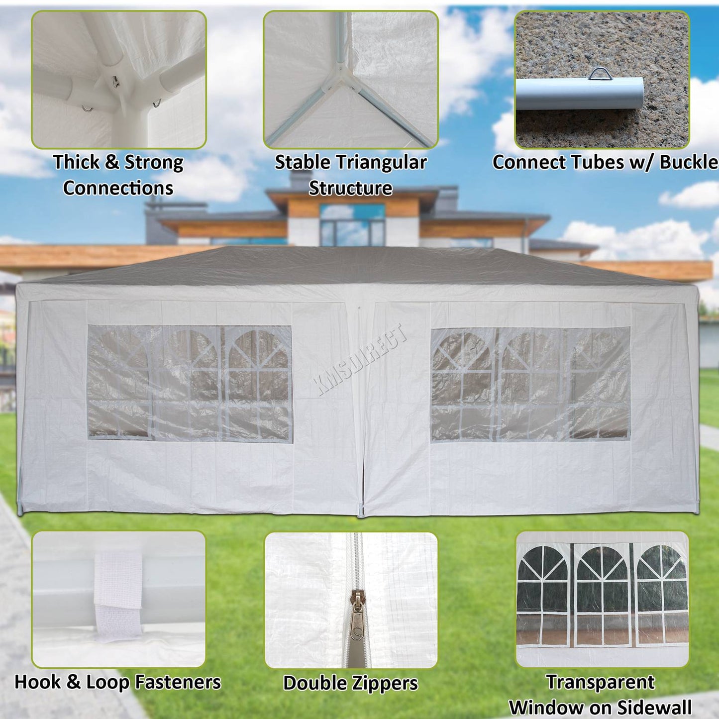 3x6m Garden PE Gazebo Party Wedding Camping