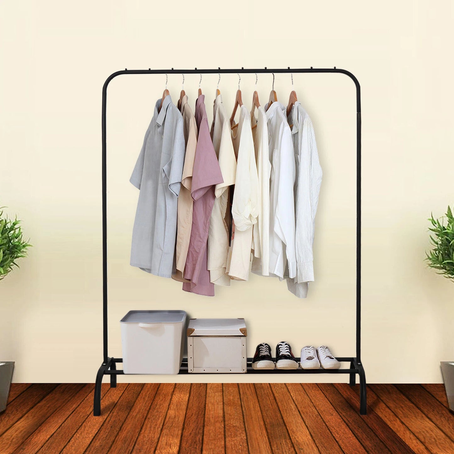Heavy Duty Metal Clothes Rail Rack Garment Hanging Display Stand Storage Shelf