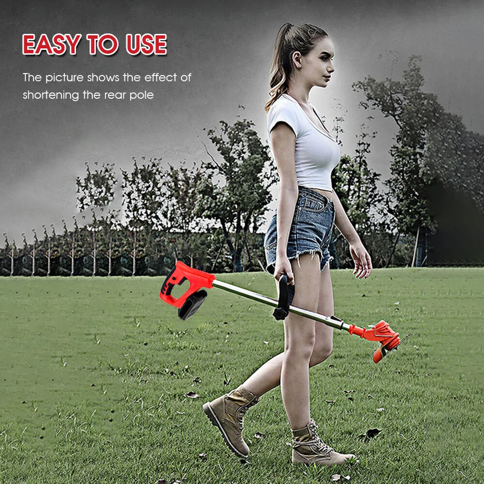 Electric Strimmer Grass Trimmer Weed Cutter Garden Edger 21V Cordless 2 Battery