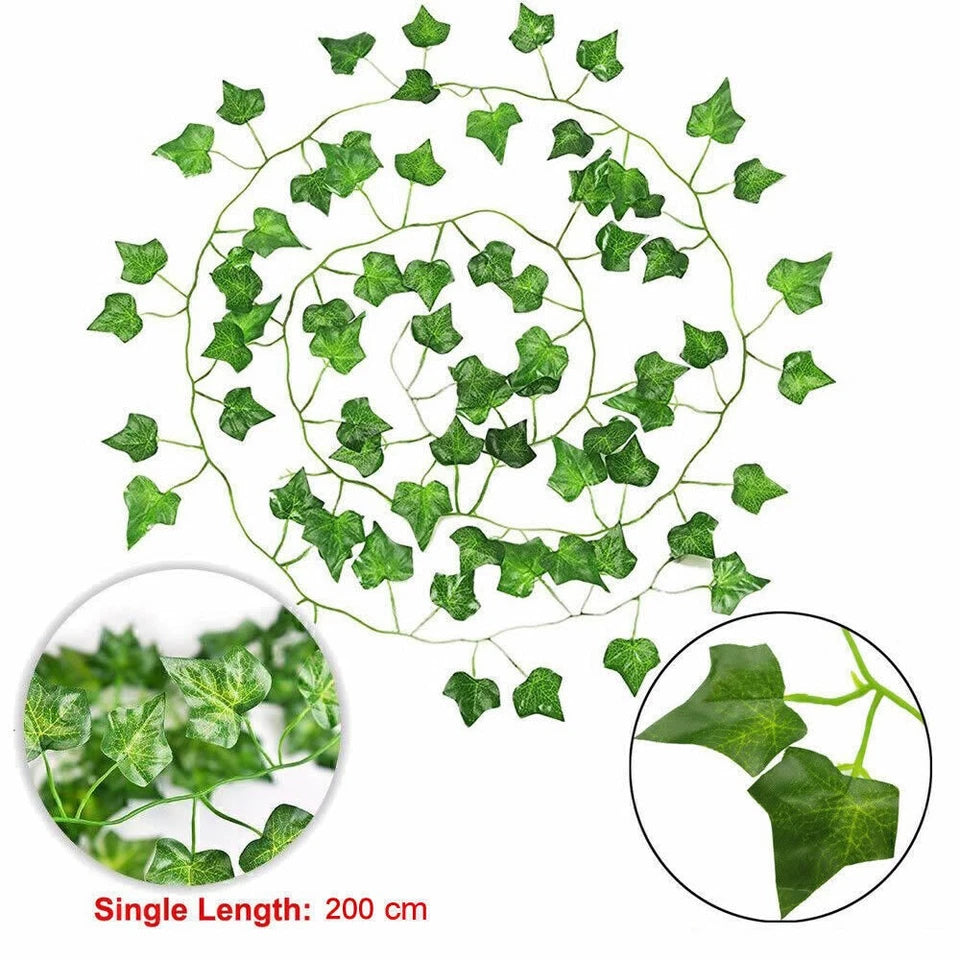 10x 2M Artificial Fake Ivy Hanging Plant Vine Leaf Greenery Garland Party Wedding Decor