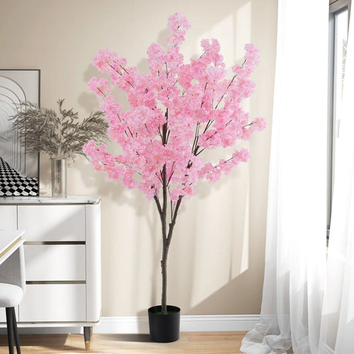 190cm Tall Artificial Cherry Blossom Tree Faux Floral Plant 1170 Flowers