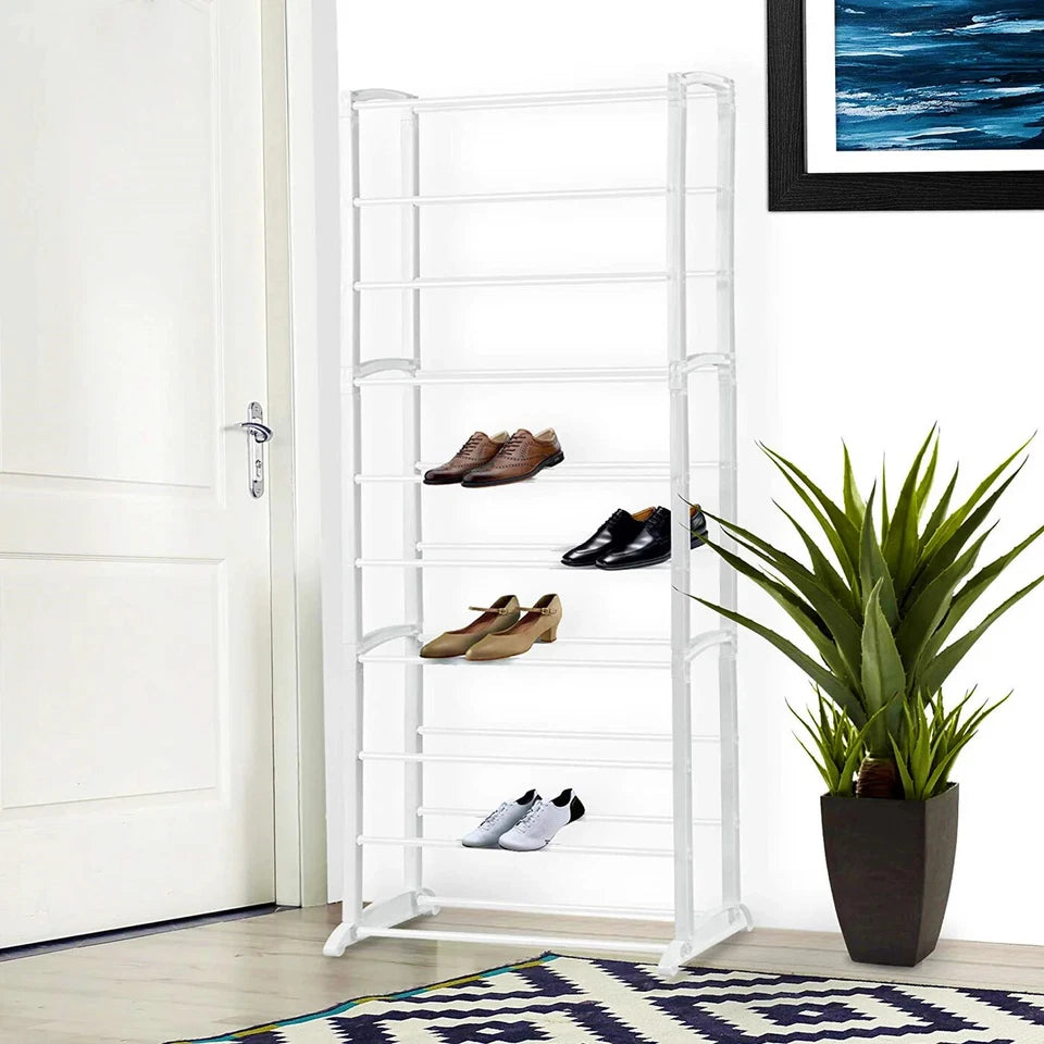 10 Tier Shoe Rack Stand Footwear Organiser Storage Metal Shelf 30 Pairs Unit