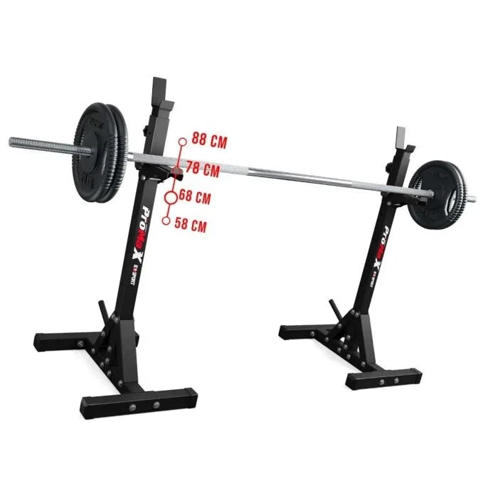 Squat Rack Barbell Stands Bench Press Heavy Duty Indoor Outdoor MADE IN EU