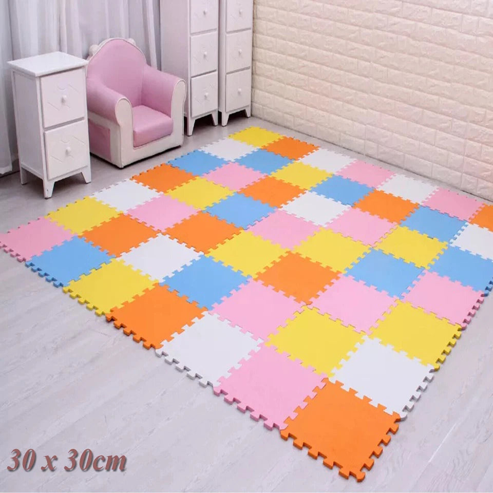 Large Eva Foam Mat Soft Floor Tiles Interlocking Play Kids Baby Mats Gym 30x30cm