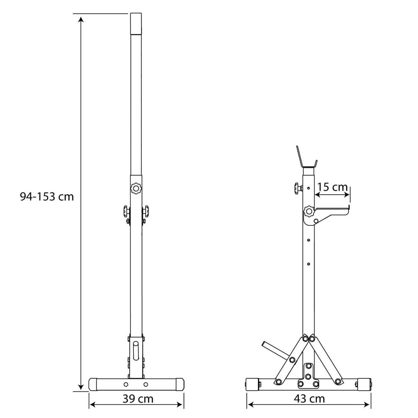 Squat Rack Barbell Stands Bench Press Heavy Duty Indoor Outdoor MADE IN EU