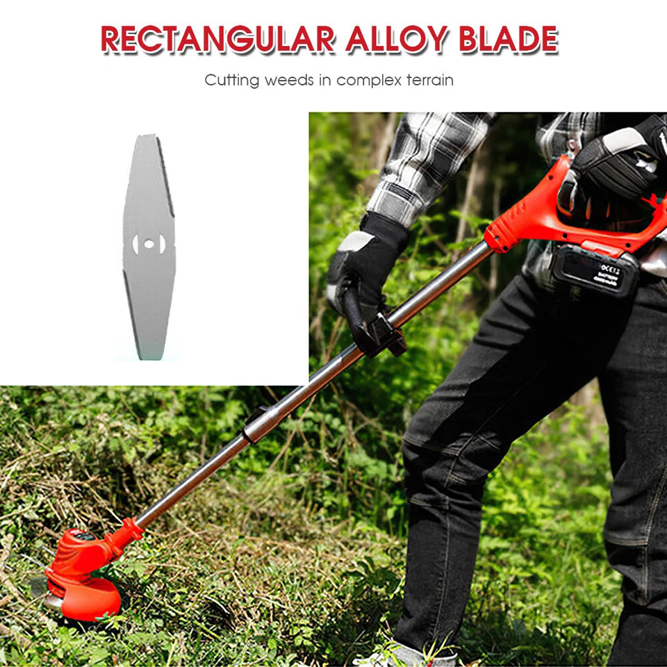 Electric Strimmer Grass Trimmer Weed Cutter Garden Edger 21V Cordless 2 Battery