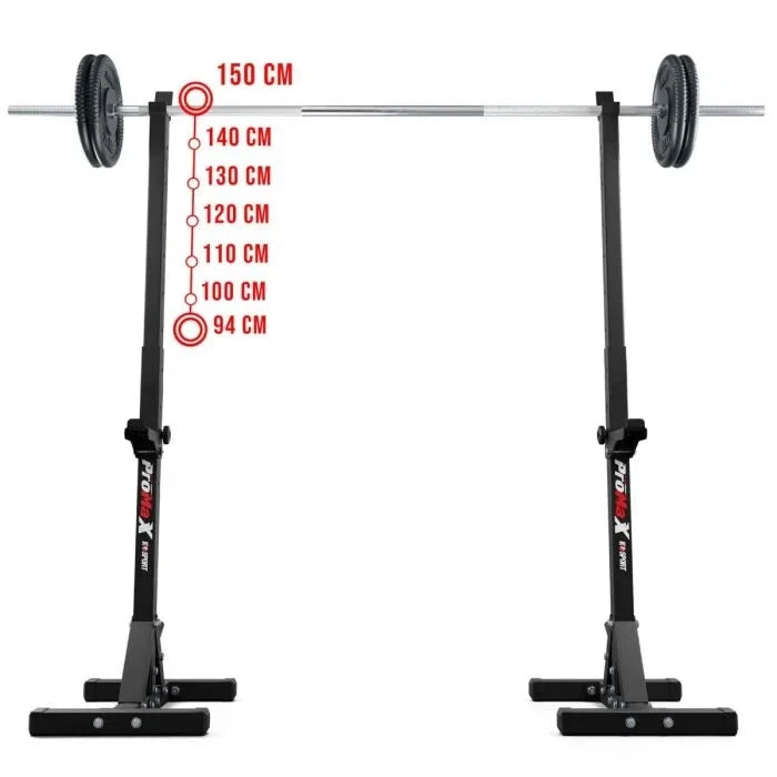 Squat Rack Barbell Stands Bench Press Heavy Duty Indoor Outdoor MADE IN EU