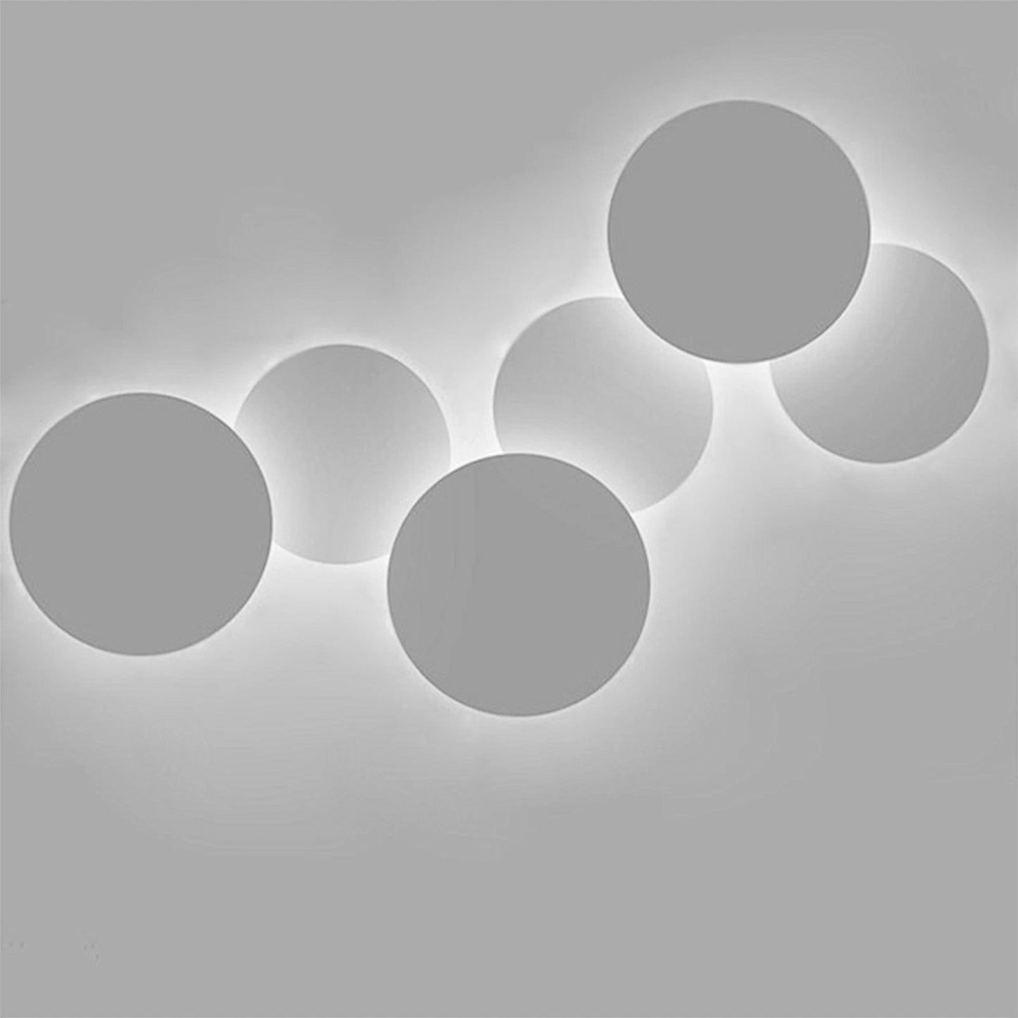Modern White Metal Circle Round Led Wall Light 7W / 10W