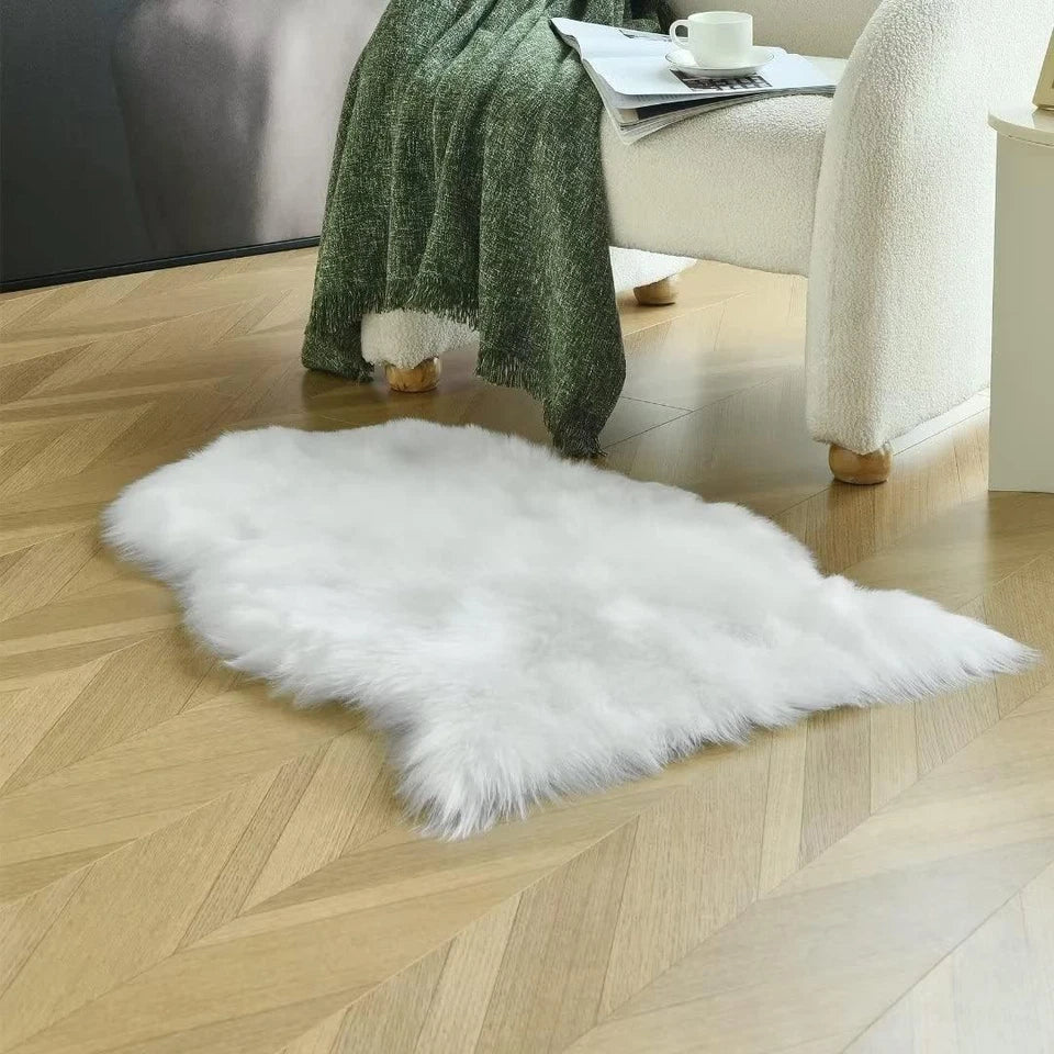Large Faux Fur Sheepskin Rug Fluffy Mat Room Sofa Hairy Mat Shaggy Floor Carpet